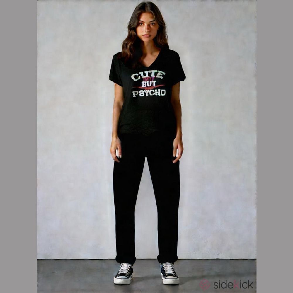 Graphic T Shirt Cute But Psycho - Size Medium